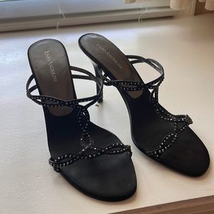 Enzo Angiolini black rhinestone heel Size 9